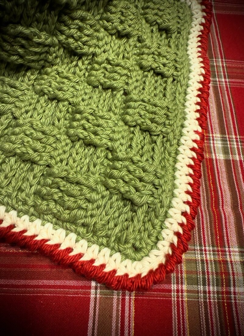 Crochet Basket Weave Dishcloth