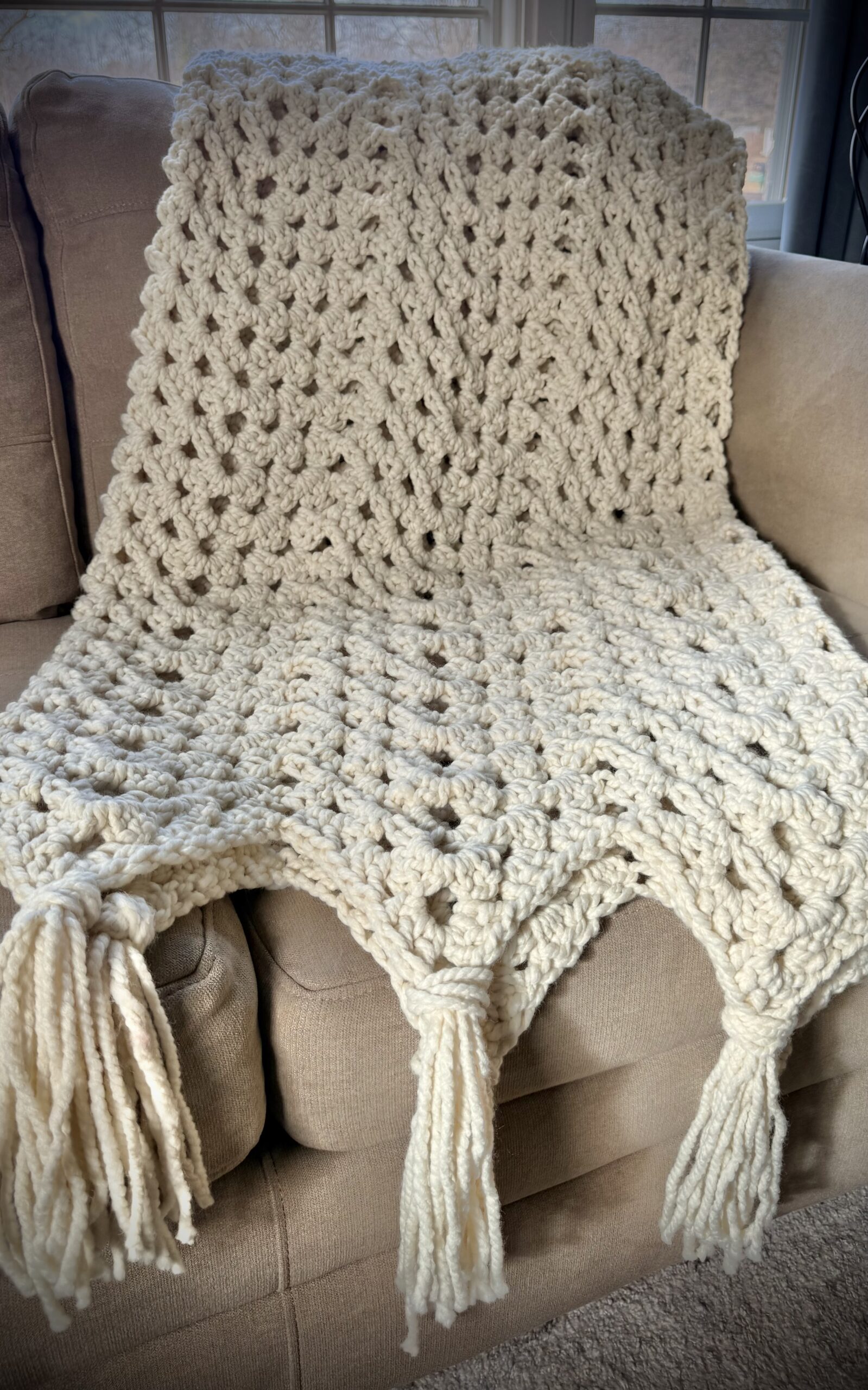 The Vanilla Ripple Crochet Blanket